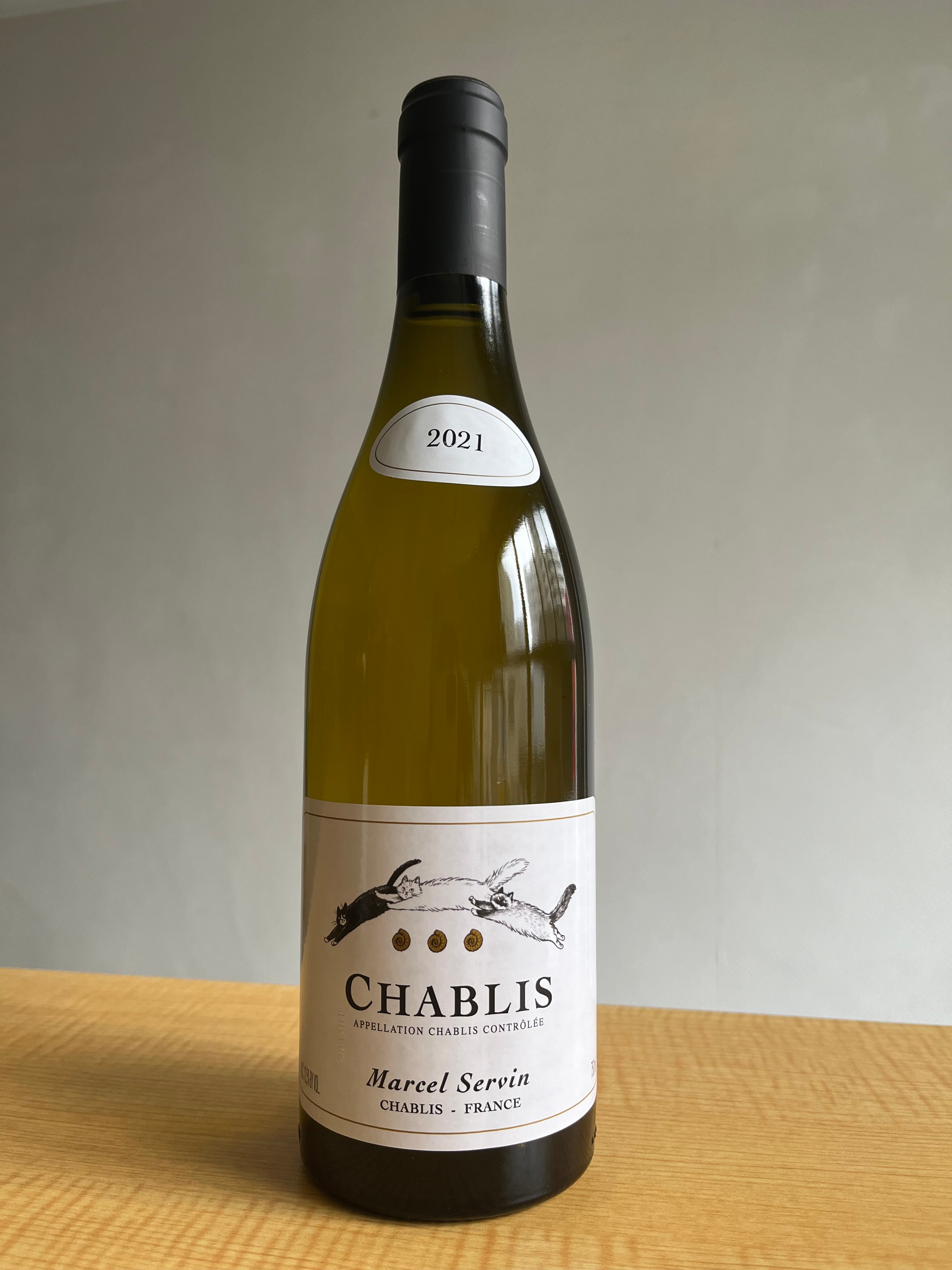 マルセル・セルヴァン シャブリ（にゃんこラベル）2021 – La cave de